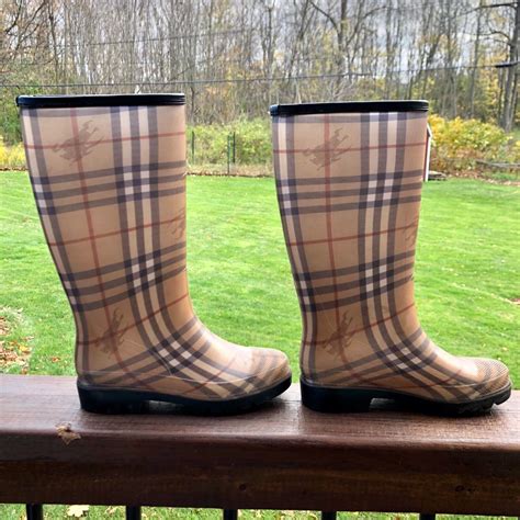 burberry tall rain boots elder ford|burberry knee boots.